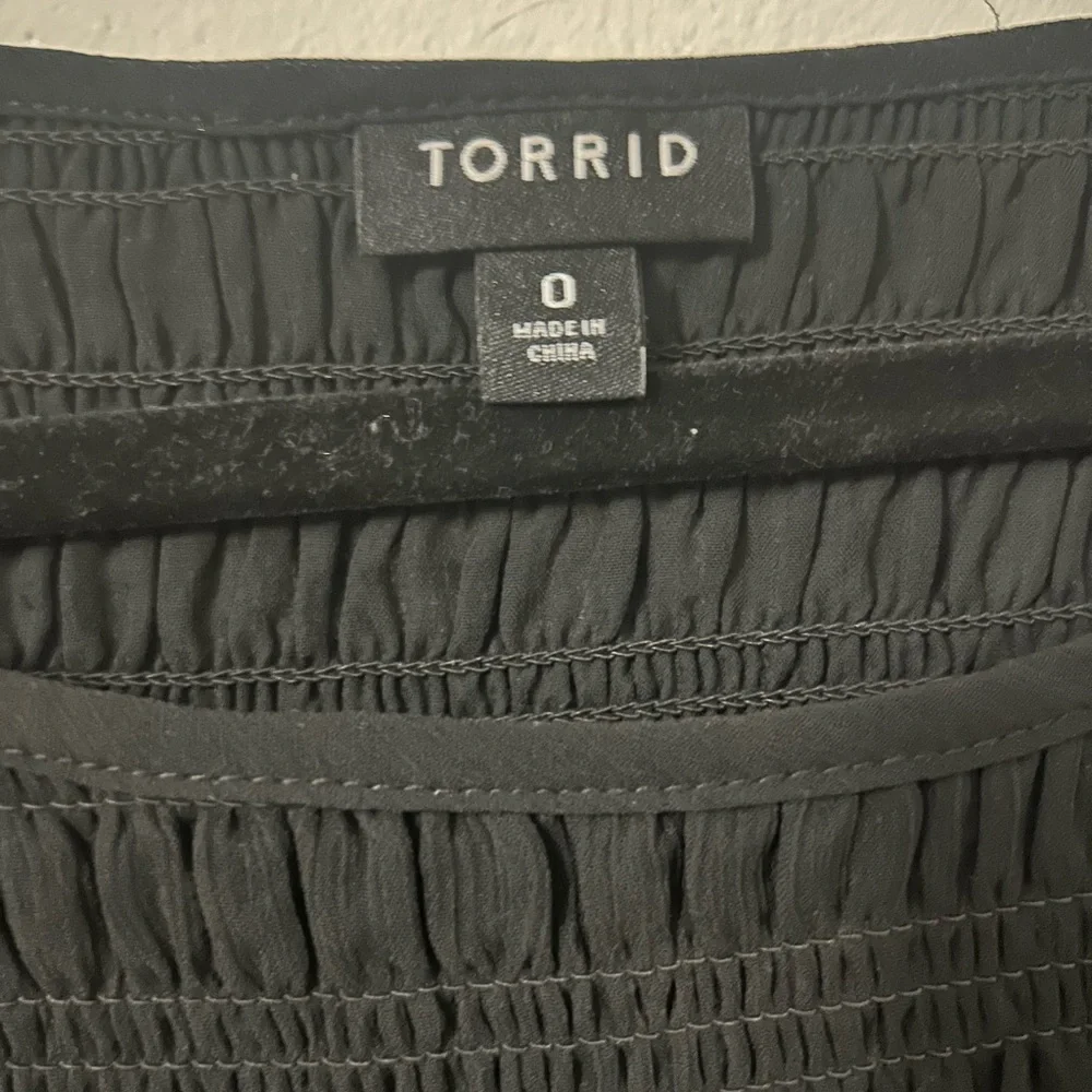 Torrid Black Smocked Peplum Blouse - Picture 6 of 7